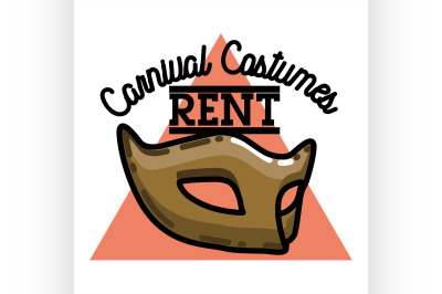 Color vintage carnival costumes rent emblem