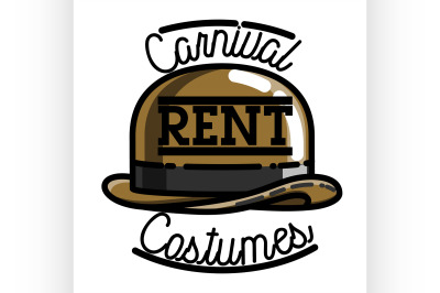 Color vintage carnival costumes rent emblem