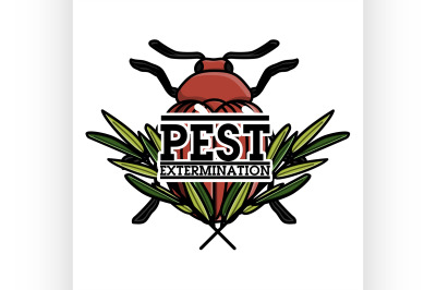Color vintage pest extermination banner
