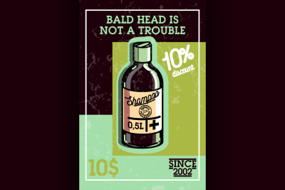 Color vintage remedy for baldness banner