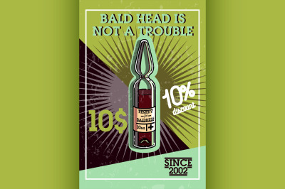 Color vintage remedy for baldness banner