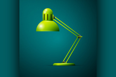 Green desk lamp