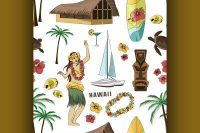 Hawaiian, Hawaii Set pattern