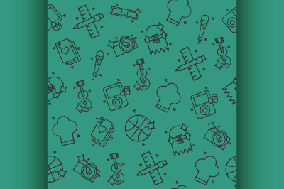 Hobby icon pattern