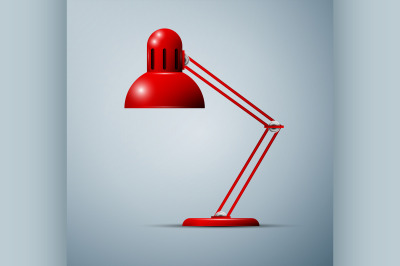 Red desk lamp