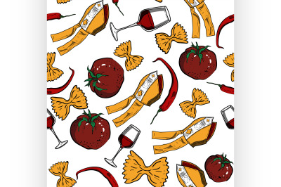 Seamless pattern of Italy