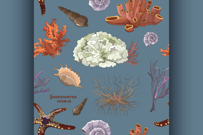 Pattern of underwater objects