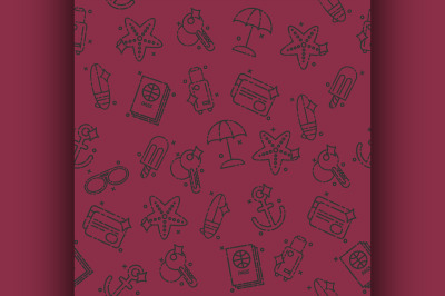 Tourism icons pattern