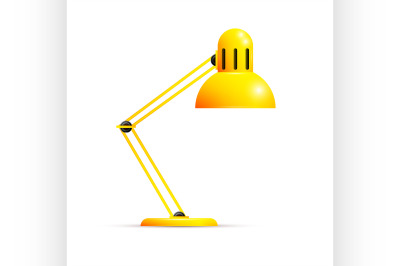 Yellow desk lamp