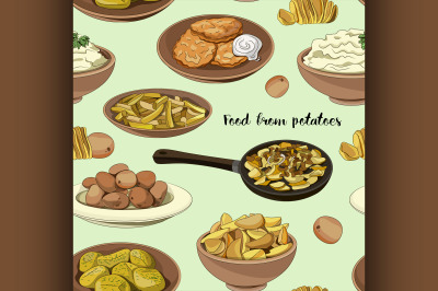 Food from potatoes pattern