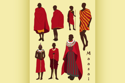 Maasai couple african people