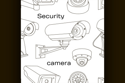 Vector set of security camera pattern