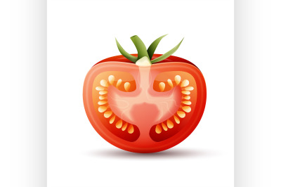 Half tomato illustration