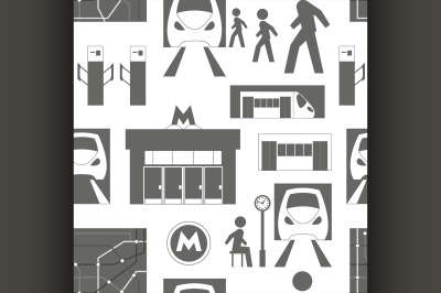 Metro underground symbols pattern