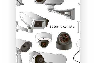 Vector set of security camera pattern