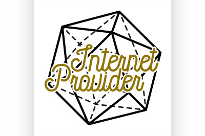 Color vintage internet provider emblem