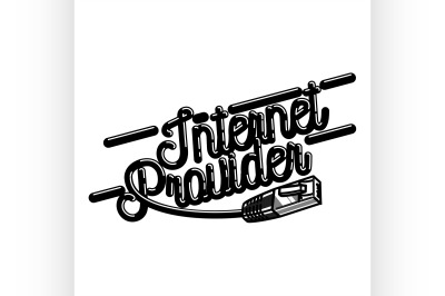 Color vintage internet provider emblem