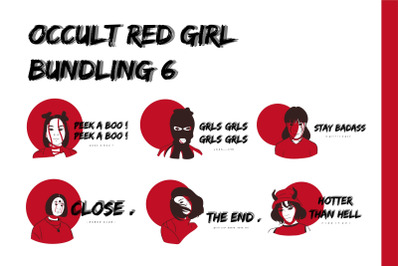 6 Pack Of Occult Red Girl