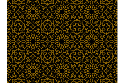Pattern Gold Ornament Square and TriangleTri
