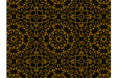 Pattern Gold Icon Sun Flowers