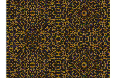 Pattern Gold Ornament Merges Lines
