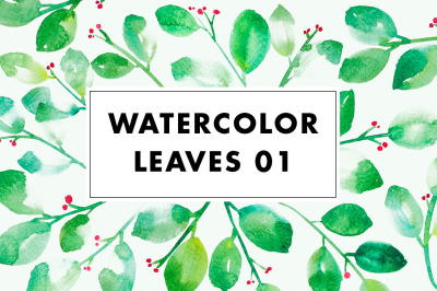 Watercolor Leaves Clip Art
