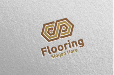 Flooring Logo for Parquet Wooden or Vinyl Hardwood Granite Title 1