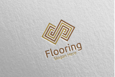 Flooring Logo for Parquet Wooden or Vinyl Hardwood Granite Title 2