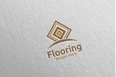 Flooring Logo for Parquet Wooden or Vinyl Hardwood Granite Title 3