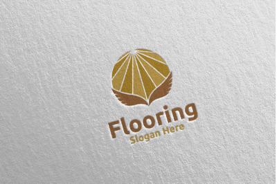 Flooring Logo for Parquet Wooden or Vinyl Hardwood Granite Title 4