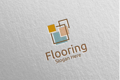 Flooring Logo for Parquet Wooden or Vinyl Hardwood Granite Title 6