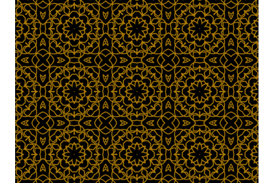 Pattern Gold Ornament Papper Flowers