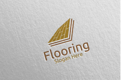 Flooring Logo for Parquet Wooden or Vinyl Hardwood Granite Title 8