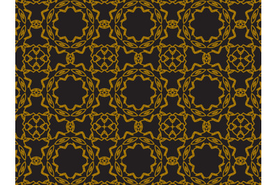 Pattern Gold Motive Ciecle And Curved