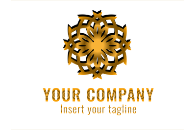 Logo Gradation Motive Snow Flowers