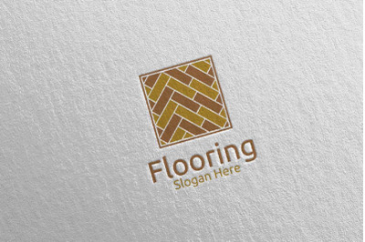 Flooring Logo for Parquet Wooden or Vinyl Hardwood Granite Title 9