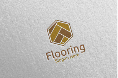 Flooring Logo for Parquet Wooden or Vinyl Hardwood Granite Title 10