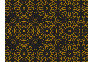 Pattern Gold Ornament Rose Flowers