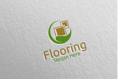 Flooring Logo for Parquet Wooden or Vinyl Hardwood Granite Title 12