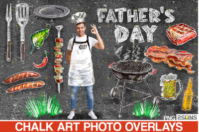 Overlay Father&#039;s day Sidewalk Chalk art