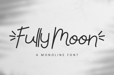 Fully Moon - A Monoline Font
