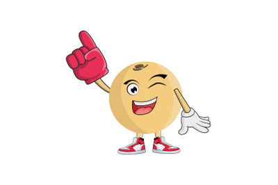 Langsat Supporter Fruit Cartoon Character Design