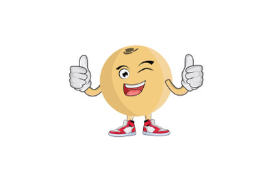 Langsat Double Thumbs Up Fruit Cartoon Character Design