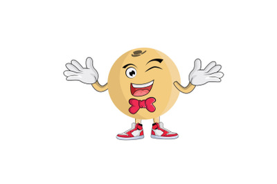 Langsat Shrug with Bowtie Fruit Cartoon Character Design