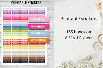 Appointment sticker clipart quarter box&2C; Appointment planner