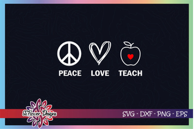 Peace svg&2C; Love svg&2C; Teacher svg&2C; apple svg&2C; redfored svg