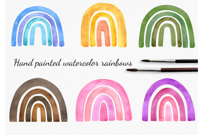 Watercolor Rainbow Clipart. Nature&#039;s colors rainbows