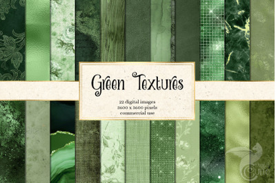 Green Textures Digital Paper