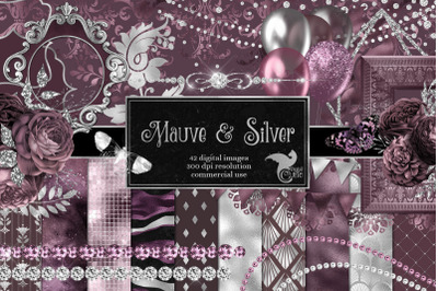 Mauve and Silver Graphics