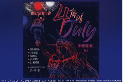 4th of july Independence Day Flyer